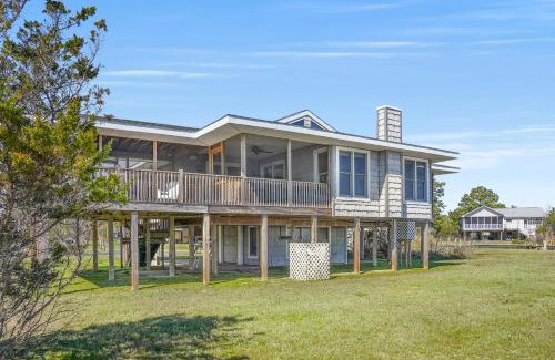 Deep Hole House | Avalon - waterfront home with fireplace and screened porch