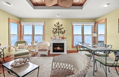 Deep Hole House | Avalon - waterfront home with fireplace and screened porch