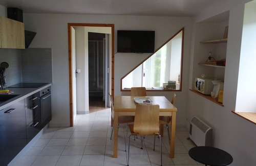 Villers-le-Lac Apartment | "Balcony overlooking the Doubs Basin and the Swiss village of Les Brenets