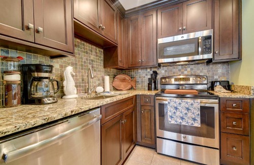 Little River Apartment | Balcony, Pool and Hot Tub Little River Condo!