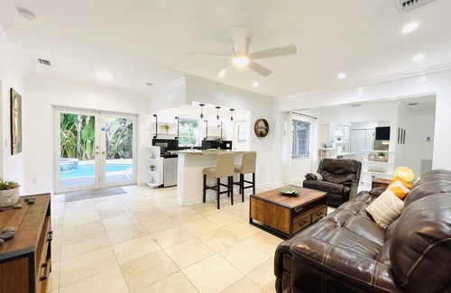 Dolphin Isles House | Bamboo House, Heated pool, Steps from the beach.