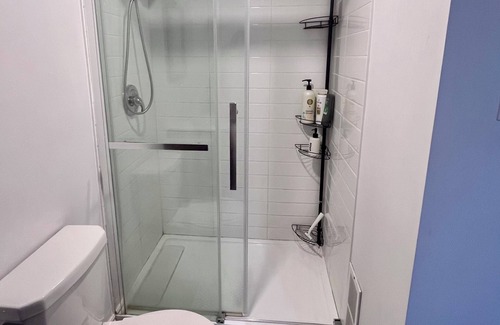 Aylmer House | Basement studio with an attached private bathroom and parking.