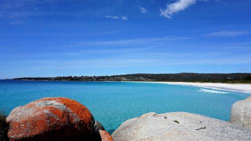 Binalong Bay House | BAY OF FIRES BEACH SHACK ocean views from a modern Beachhouse