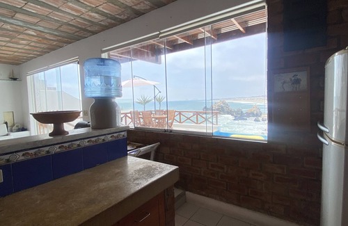 Punta Negra House | Beachfront house over El Chanque hill with pool, barbecue area and amazing view