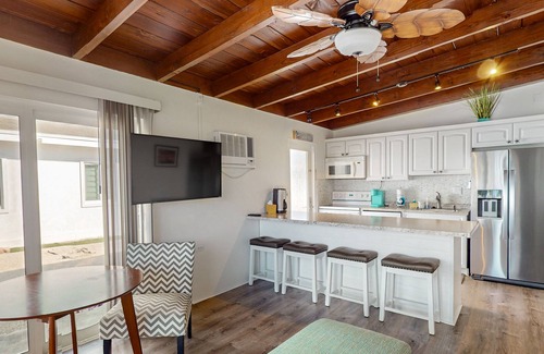 Key Colony Beach Cottage | Beachy getaway with pool, water views, furnished patio, & dock access