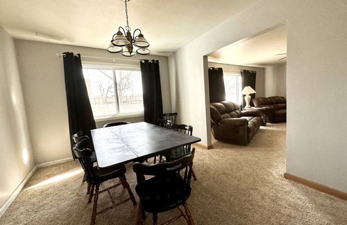 Goodrich House | Beautiful 4BDR, Cental ND home. Perfect for your hunting group or family.