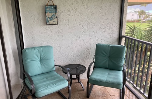 Fort Pierce Condo | Beautiful Clean Condo, private veranda, steps from private beach and pool