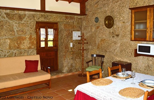 Castelo Novo House | Beautiful flowered granite walkways in the heart of this historic castle village