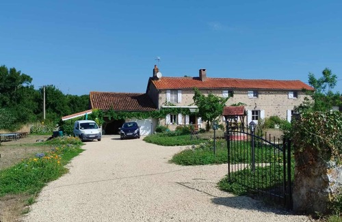 Viennay Bed & Breakfast | Beautiful guest room in an old farmhouse with character. Nature and countryside
