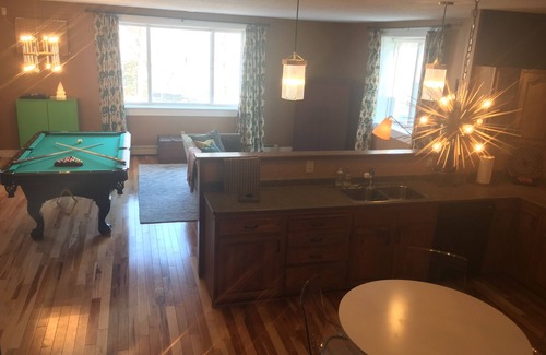 Decorah Apartment | Beautiful Large Loft on Historic Water Street in Downtown Decorah