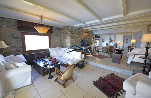 Kea Villa | Beautiful waterfront Villa Christina with a swimming pool, sea and sunset view