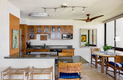 Poipu Condo | Best Oceanfront - Walls of windows on famous surf and sunset, 2BR/2BA, A/C