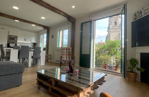 San Francisco Apartment | Bilbao with views of the Ría and San Antón church