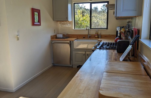 Sea Ranch Cottage | Blue Sky, light-filled cottage on the hillside