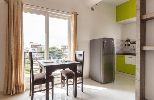 Sector 2 Apartment | BluO 1BHK HSR Layout - Balcony, Terrace Garden