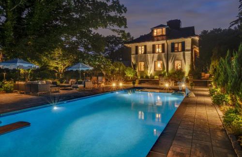 Needham House | Boston Mansion Heated Pool Fire Pit Tennis