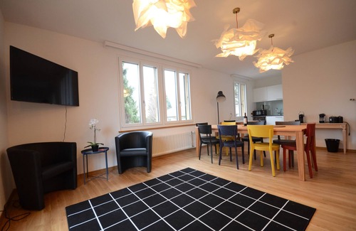 Central Interlaken Villa | Boutique Villa, sleeps 16, center of Interlaken. parking and garden