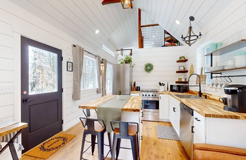 Bucksport Cabin | Brand-new dog-friendly home near Hancock Pond with firepit, grill, streaming, AC