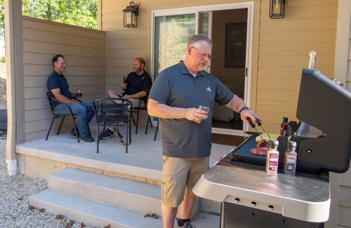 Hermann Condo | Brand New! Perfect for large groups, dog friendly and ADA accessible.