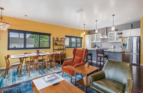 Belmont Hotel | Bright 2BR/1BA w/Full Kitchen, Walkability + Gated Parking
