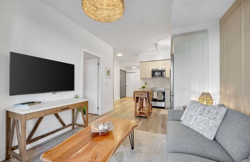 Kitchener Apartment | Bright & Modern Downtown Stay