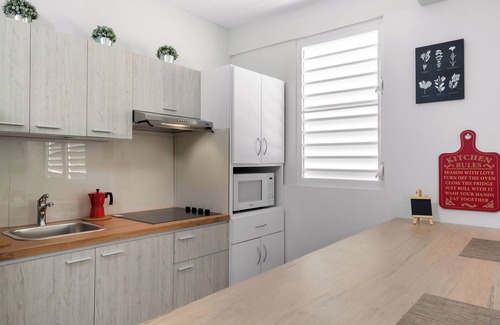 Manati Apartment | Bright & Sleek | Modern Kitchen | Smart TV Setup | Quiet Retreat
