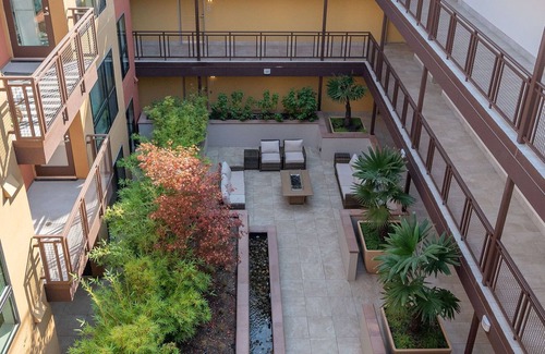 Walnut Creek Apartment | Bright & Sunny Top Floor ADA Elevator Walk Downtown Garage in-unit W/D