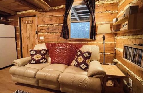 Regional District of Nanaimo House | Broad Axed Rustic Log Cabin with Cozy Woodstove