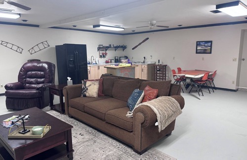 Amarillo House | Buffalo airport Fly Inn. 2 bedroom inside a airplane hangar!