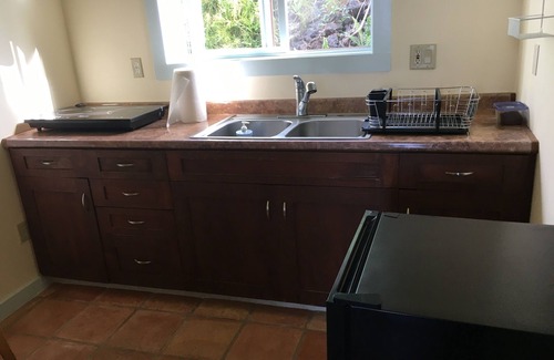 Kahaluu-Keauhou House | Bungalow 1 with large kitchen, outdoor private shower and 1/2 bath.