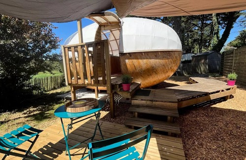Paimboeuf Cabin | Caballon - Holz und Leinwand Struktur + Strom 2 Personen