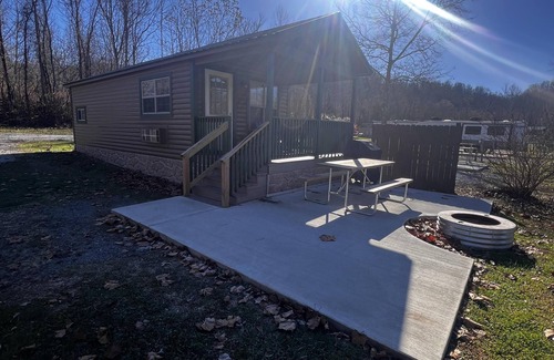 Dickerson Run Cabin | Cabin 9 - The beautifully decorated interior of this cabin is perfect for any outdoor lover.