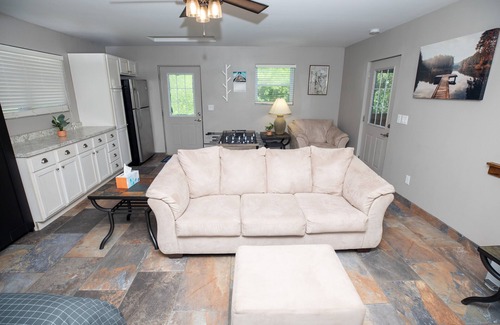 Troy Mills Cabin | Cabin on Wapsi - Waterfront Relaxing Retreat, RV pad & hookups, farm next door