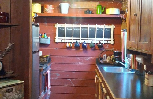 Bellevue Cabin | Cabin rental near Cedar Point, Lake Erie, with Hot Tub, Campfire Pit, Gas Grill
