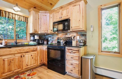 Great Cacapon Cabin | Camp Dancing Bears -riverfront, wifi, fire pit, fireplace, grill, king