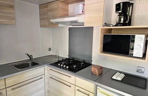 Revel House | Camping le Moulin du Roy * - Mobile home O'HARA 504 1 bedroom 2/3 people with air conditioning 2 to 3 people - 2 people included in the price