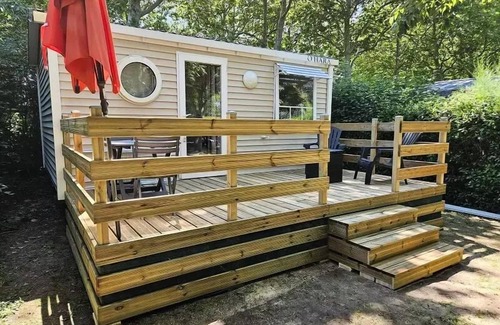 Revel House | Camping le Moulin du Roy * - Mobile home O'HARA 504 1 bedroom 2/3 people with air conditioning 2 to 3 people - 2 people included in the price