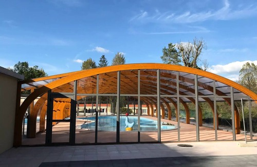 Pont-de-Poitte House | Camping Les Pêcheurs* - Bermude 3-room mobile home for 5 people with air conditioning