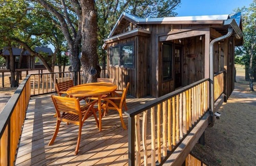 Elm Mott RV Rental | Cedar Waxwing Treehouse(15 MIN to Magnolia/Baylor)