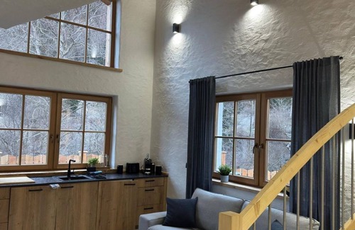 Flattach Ski Chalet | Chalet am Bachl 1 - Holiday home, shower and bath, WC, Deluxe