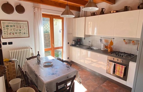 Nebbiuno House | Chalet Dania with garden, pool and lake view
