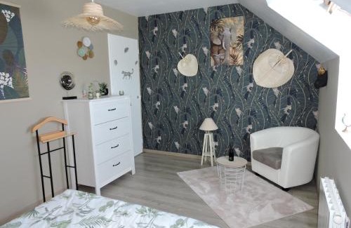 Tourville-la-Campagne House | chambre lit double