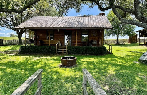 Minden Cabin | Charming 1-bedroom cabin over looking a pond & located on a cattle ranch