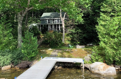 Rome Cottage | Charming 1920's lakefront cottage on Great Pond, sunsets from the dock
