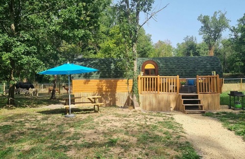 Mornand-en-Forez Cottage | Charming 27m² Barrel: Heated Pool, Mini-Farm, Modern Amenities, Scenic 6-Hectare Property