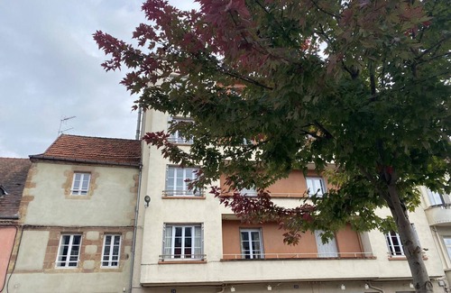 Moulins Apartment | Charming Apartment in Central Moulins: 1BR, Balcony, Market Views, Free Parking, Wi-Fi