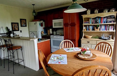 Dan River Ski Chalet | Charming Blue Ridge Parkway Chalet near Mt Airy, Mabry Mill, wineries and more.