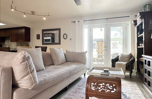 Casita Real Apts. Condo | Charming, Bright Casita w/Patio, Office & King Bed near Old Town. Dog Friendly