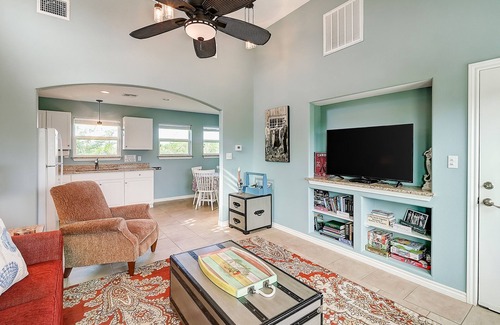 Rockport House | Charming dog-friendly home with balcony, firepit, central AC, & washer/dryer