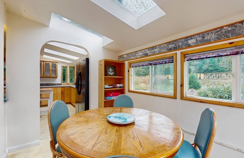 Mapleton House | Charming home on the Siuslaw River with private dock, fire pit, WiFi, & W/D